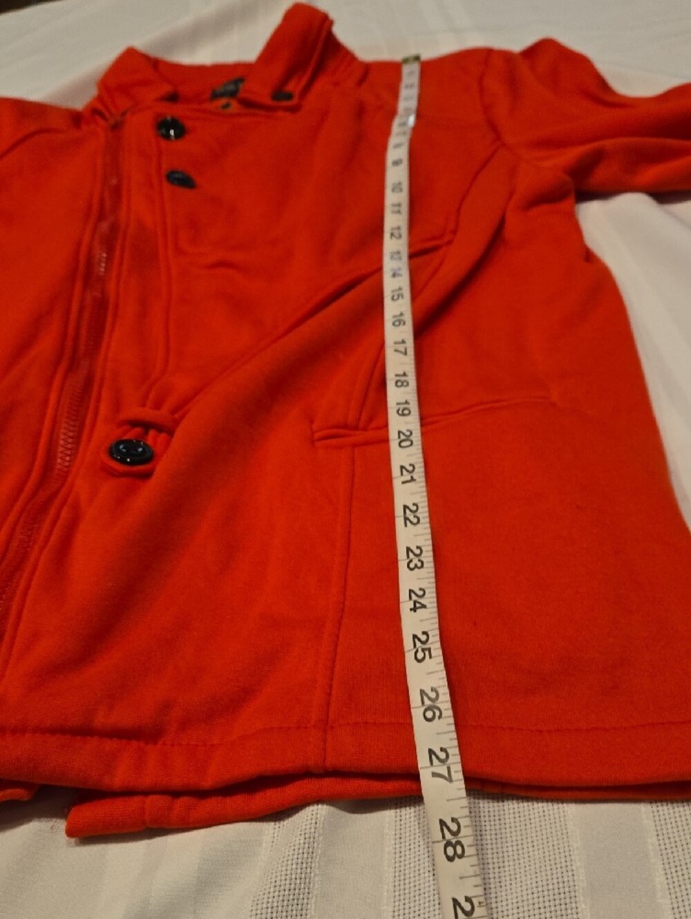 Women's Lightweight Asymmetrical Red Jacket - Picture 5 of 7